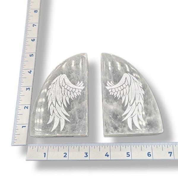 Selenite Bookend Angel Wings