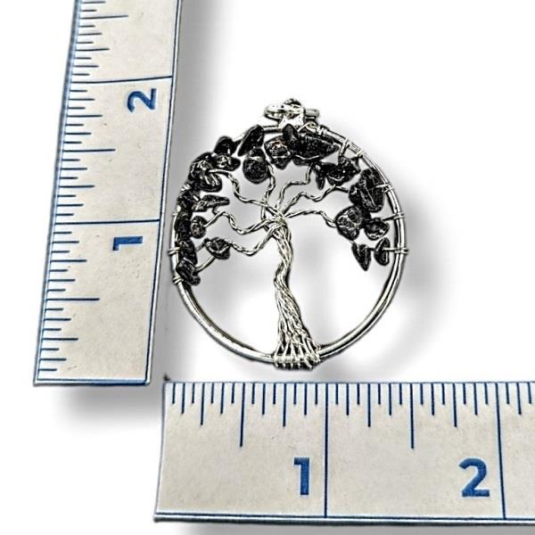 Pendant Black Tourmaline Tree Of Life