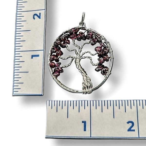 Pendant Garnet Tree Of Life