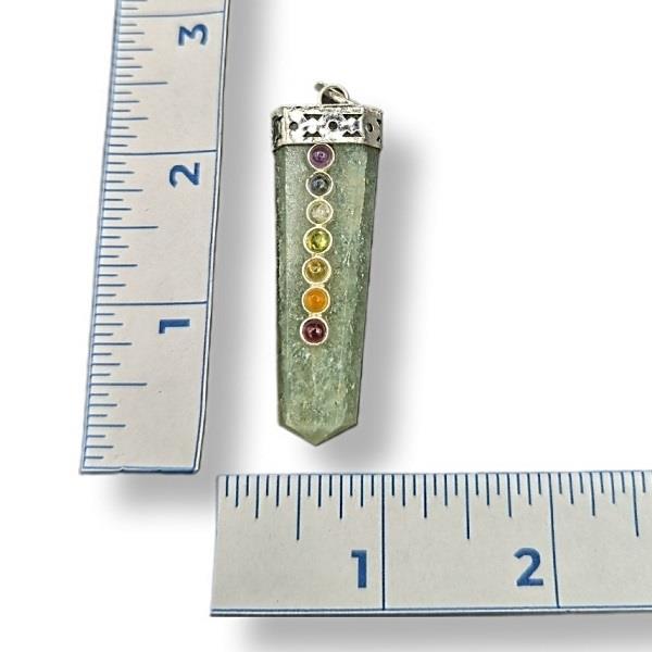 Pendant Green Aventurine Point with Cap