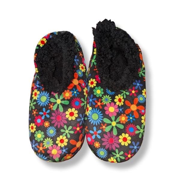 Snoozies Womens Neon Flowers Medium