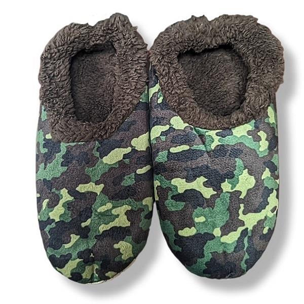 Snoozies Mens Green Camo Medium