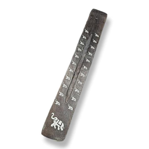 Incense Burner Wooden Black Elephant