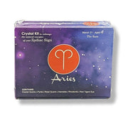 Aries crystal kit packaging with star sign symbol on a white background