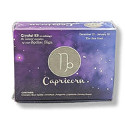 Capricorn crystal kit packaging on white background