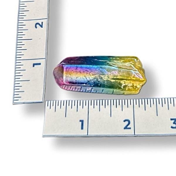 Tri Colour Aura Quartz Point 26g Approximate