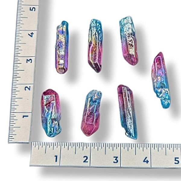 Bi Colour Aura Quartz Point 8g Approximate