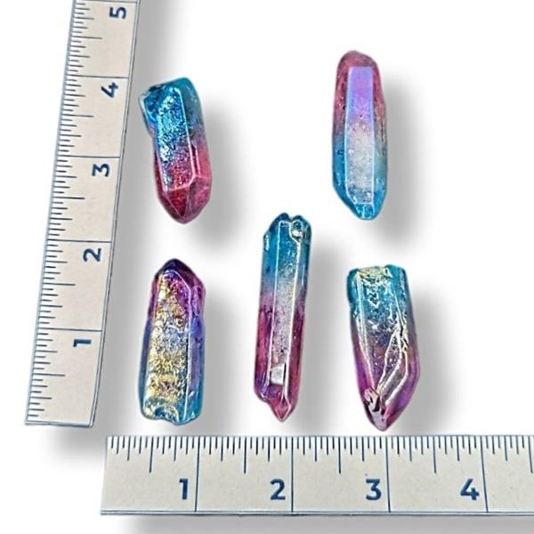 Bi Colour Aura Quartz Point 12g Approximate