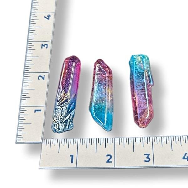 Bi Colour Aura Quartz Point 14g Approximate