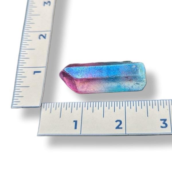 Bi Colour Aura Quartz Point 22g Approximate