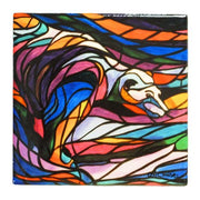 Wall Plaque/Trivet of Don Chase Salmon Hunter on a white background