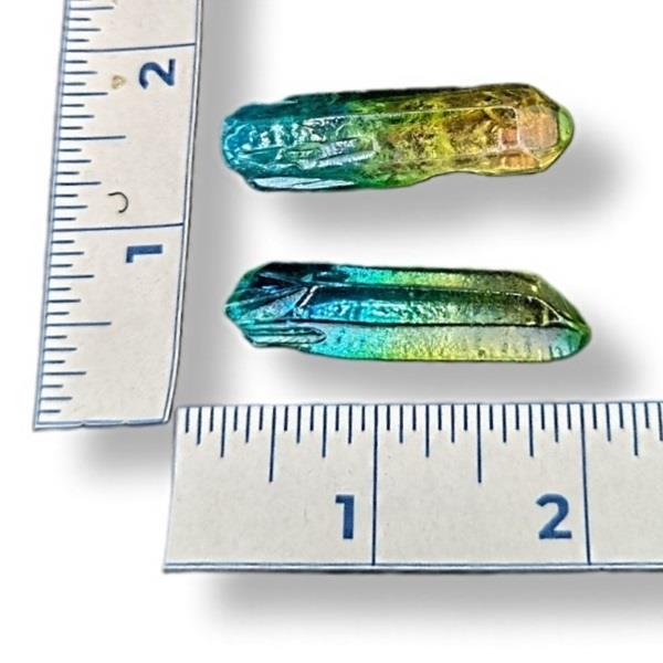 Bi Colour Aura Quartz Point 8g Approximate