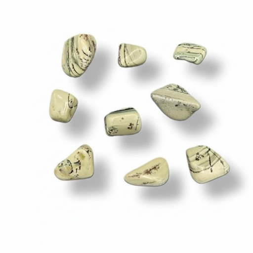 Infinite stones on a white background.