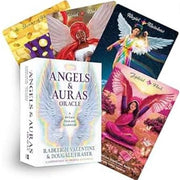 Angels & Auras Oracle card set with colorful cards