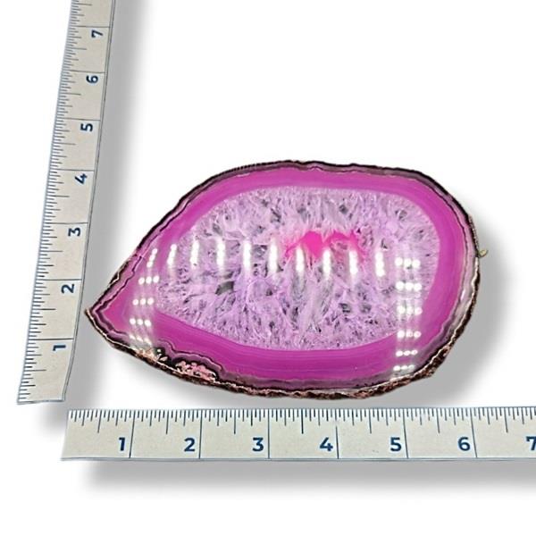 Dyed Pink Agate Slice 198g Approximate