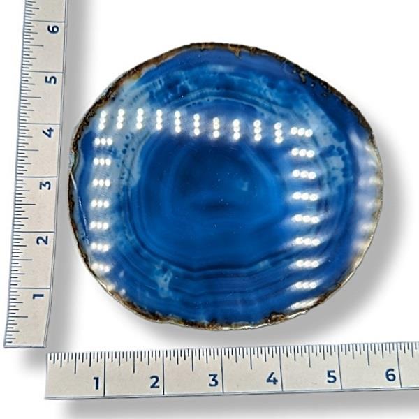 Dyed Blue Agate Slice 216g Approximate