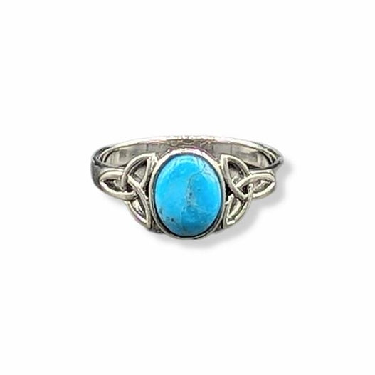 Ring Turquoise Triquetra Sterling Silver