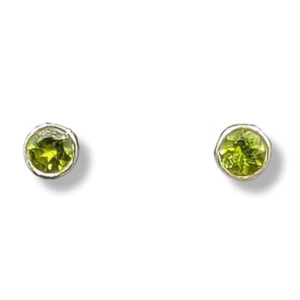 Earrings Peridot Sterling Silver Stud