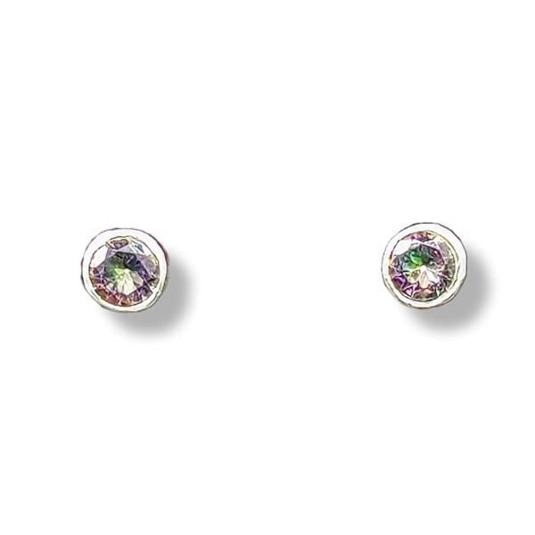 Earrings Mystic Topaz Sterling Silver Stud