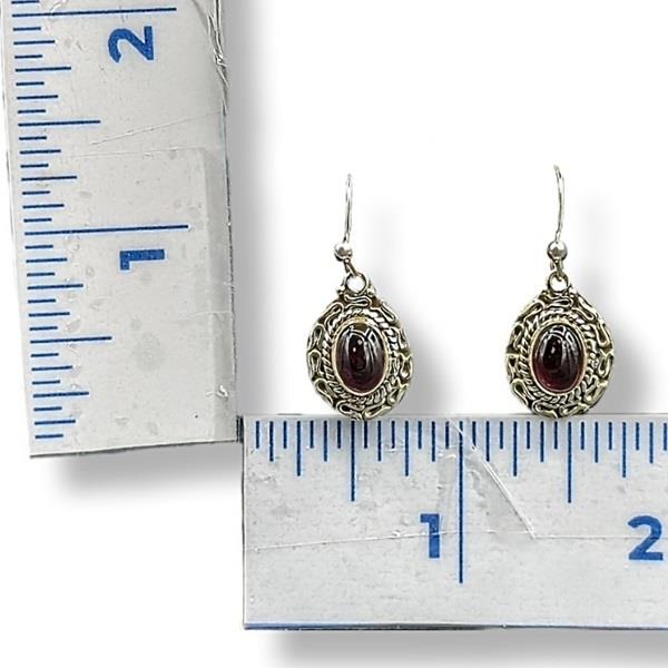 Earrings Garnet Sterling Silver