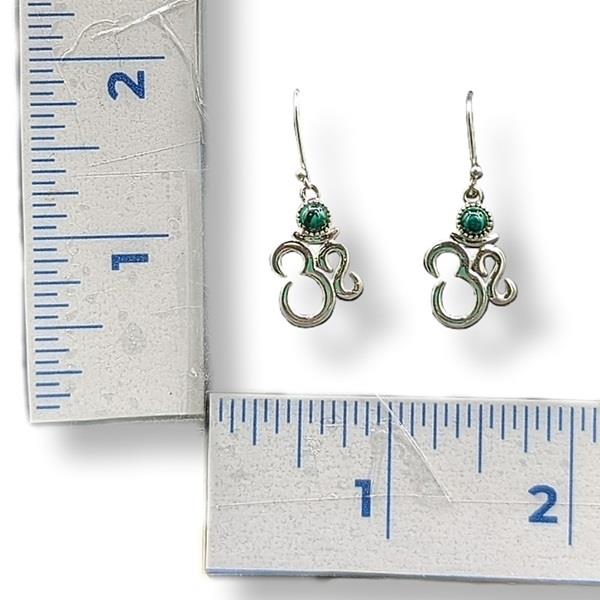 Earrings Malachite Om Sterling Silver