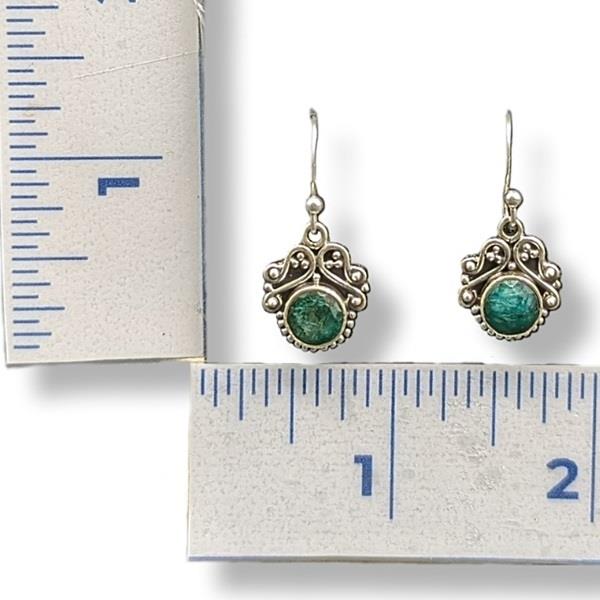 Earrings Emerald Sterling Silver