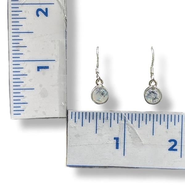 Earrings Rainbow Moonstone Sterling Silver