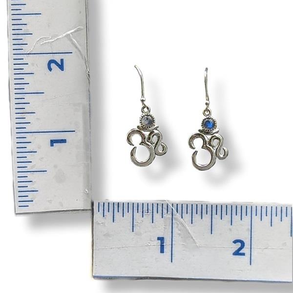 Earrings Labradorite Om Sterling Silver