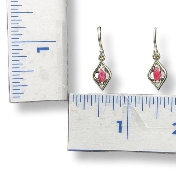 Earrings Ruby Sterling Silver