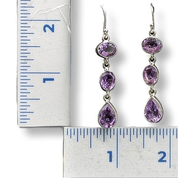 Earrings Amethyst Sterling Silver