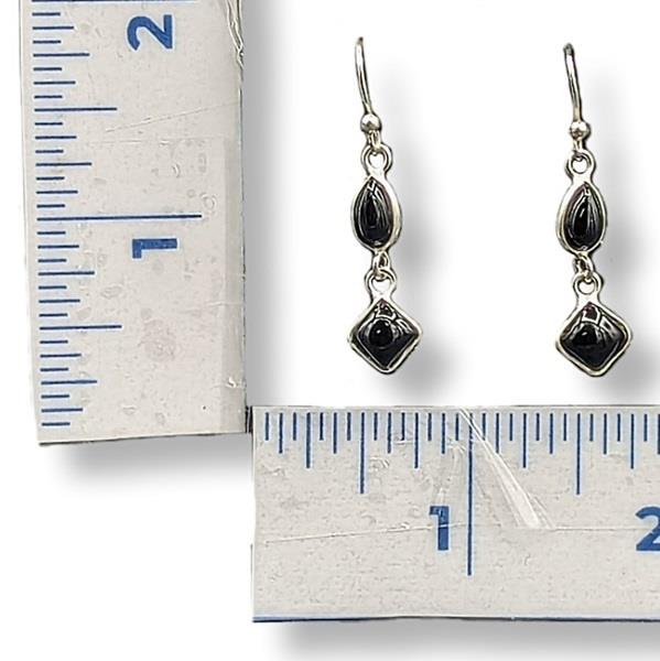 Earrings Black Onyx Sterling Silver