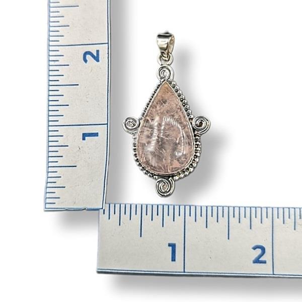 Pendant Rose Quartz Sterling Silver