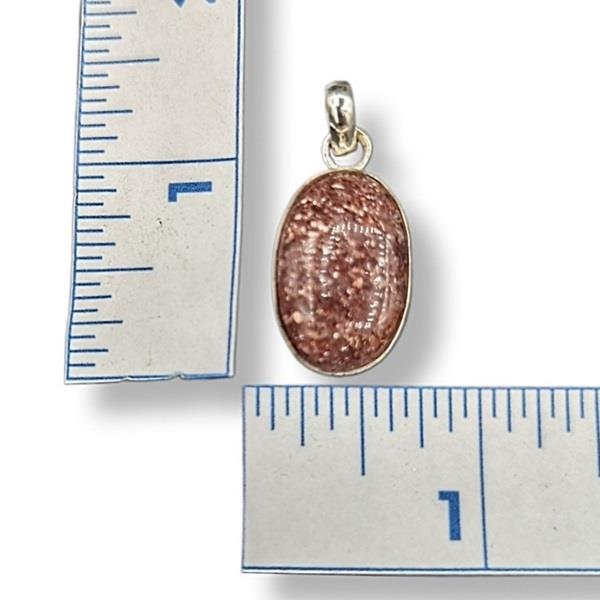 Pendant Red Aventurine Sterling Silver