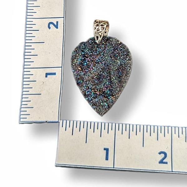 Pendant Titanium Druzy Quartz