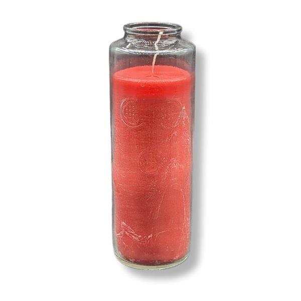 Religious Candle Red with Cross