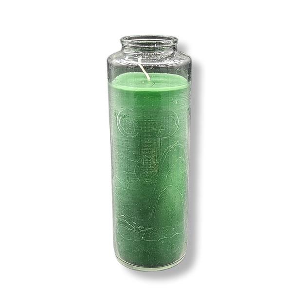 Religious Candle Green with a Cross