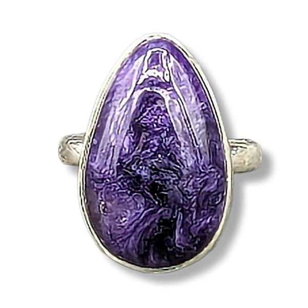 Ring Charoite Sterling Silver Size 5
