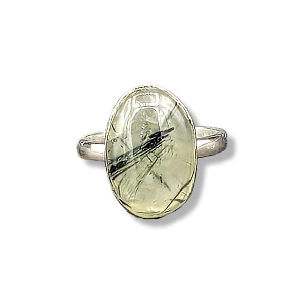 Ring Prehnite Sterling Silver Size 9