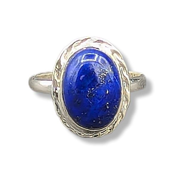 Ring Lapis Lazuli Sterling Silver Size 8