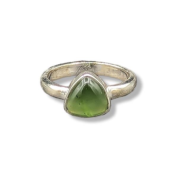 Ring Jade Sterling Silver Size 6