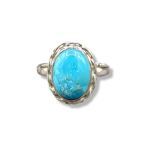 Ring Turquoise Sterling Silver Size 8