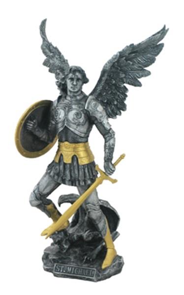 Archangel Michael Pewter & Gold