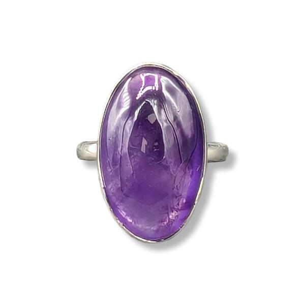 Ring Amethyst Sterling Silver Size 11