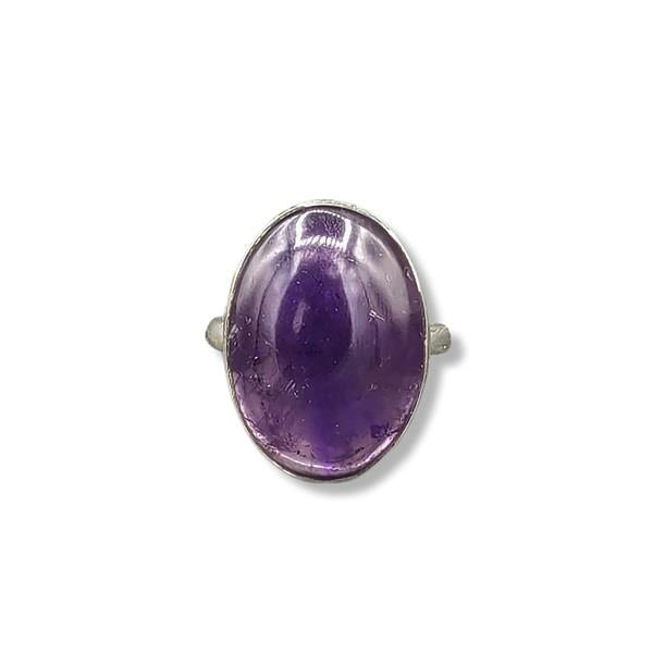 Ring Amethyst Sterling Silver Size 10