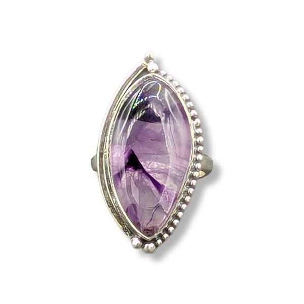 Ring Amethyst Sterling Silver Size 9