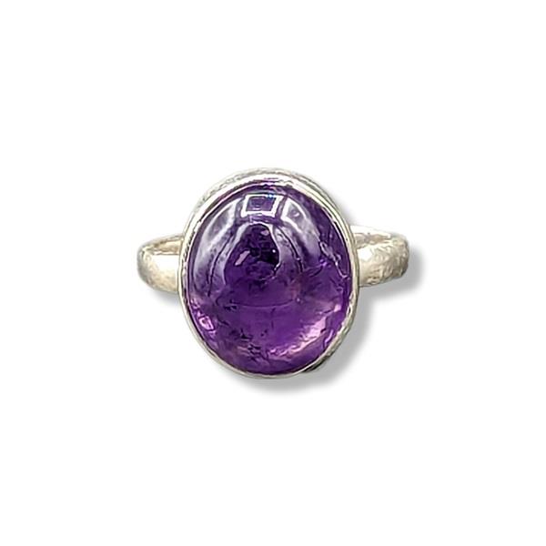 Ring Amethyst Sterling Silver Size 6