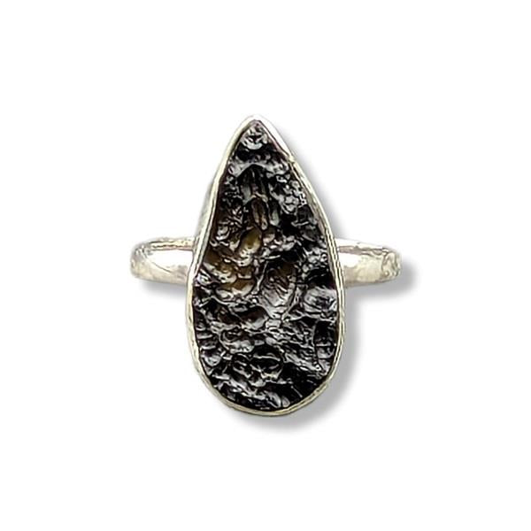 Ring Tektite Sterling Silver Size 7