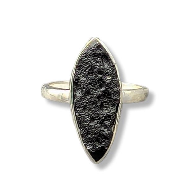 Ring Tektite Sterling Silver Size 7