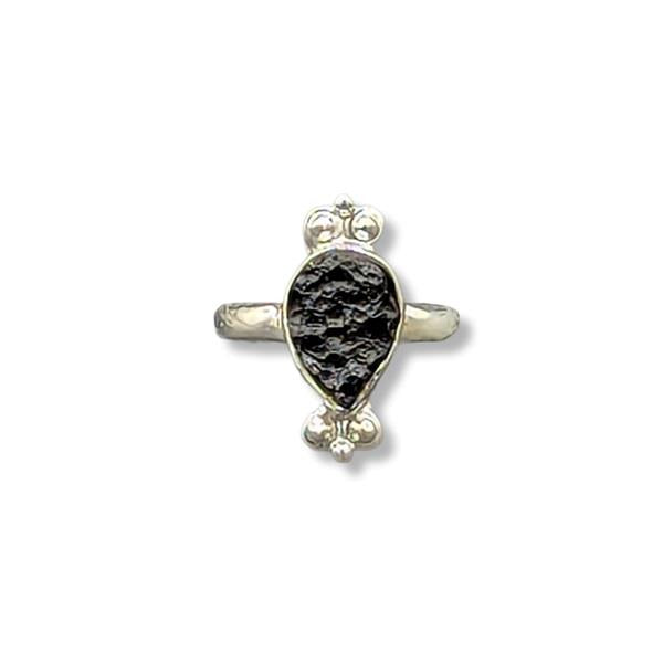 Ring Tektite Sterling Silver Size 6