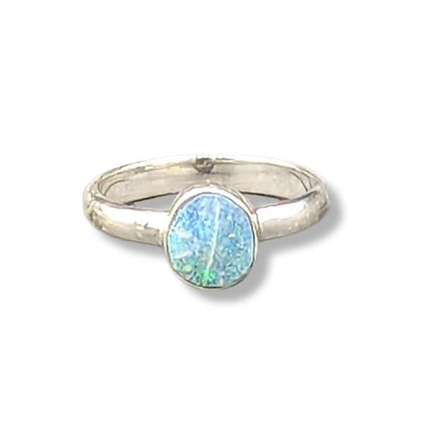 Ring Opal Sterling Silver Size 8